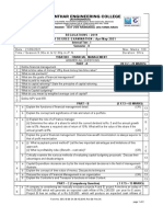 Regulations: 2019 M.B.A Degree Examination: Apr/May 2021 Internal Test - I Semester - II