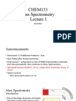 CHEM133 Mass Spectrometry