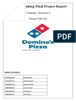 Design Thinking Final Project Report: Company: Domiono's Group-7 (Sec-B)