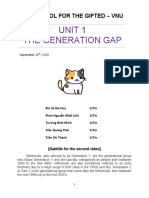 Unit 1 The Generation Gap: High School For The Gifted - Vnu
