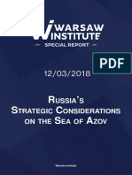 Russias Strategic Considerations On The Sea of Azov Warsaw Institute Special Report Rma