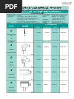 RTD Temperature Sensor, Type SPT: TYPE SPT100-X-xx, With Class B (1/3-DIN) Pt100 Element