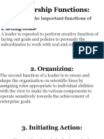 Leadership Functions:: Following Are The Important Functions of A Leader