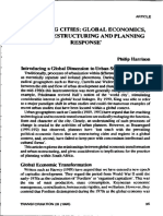 CHANGING CITIES GLOBAL ECONOMICS, Urban Restructuring and Planning Response