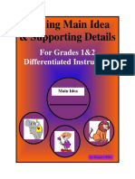 Finding Main Idea & Supporting Details: For Grades 1&2 Differentiated Instruction