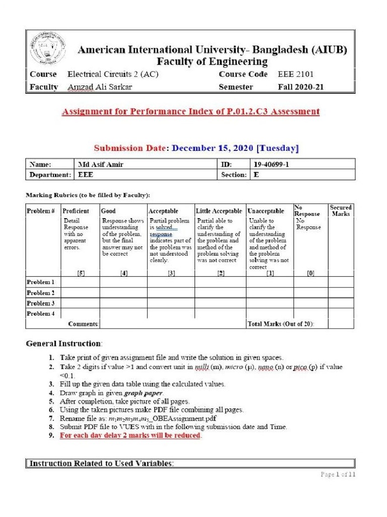 OBE Assignment Ac Aiub | PDF