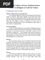 Values of Godless Science