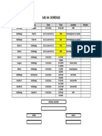 14u AA Schedule
