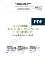 SGC - Procedimiento S y E Proveedores