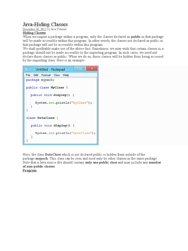 Hiding Class in Java PDF(04)