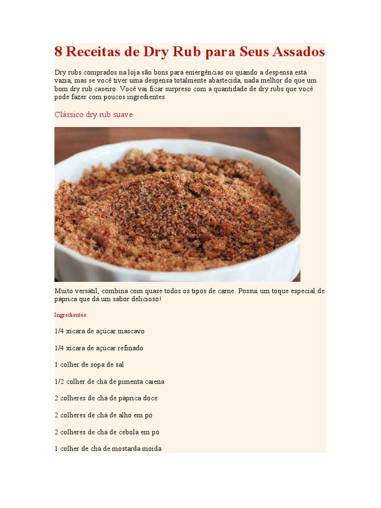 Oito Receitas Criativas de Dry Rubs Caseiros para Aperfeiçoar Seus