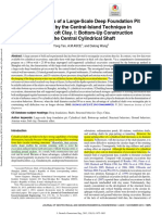 Characteristics of A Large-Scale Deep Foundation Pit Excavated by The Central-Island Technique in Shanghai Soft Clay. I - Bottom-Up Construction of The Central Cylindrical Shaft - Importan