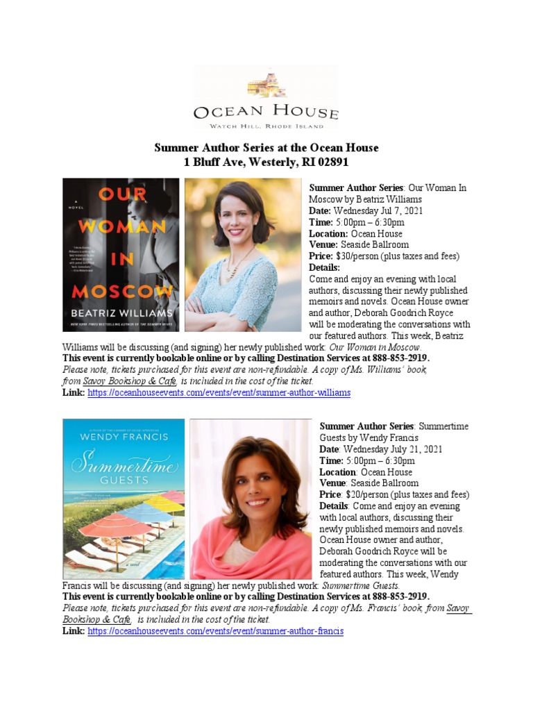 Ocean House Author Series PDF Books