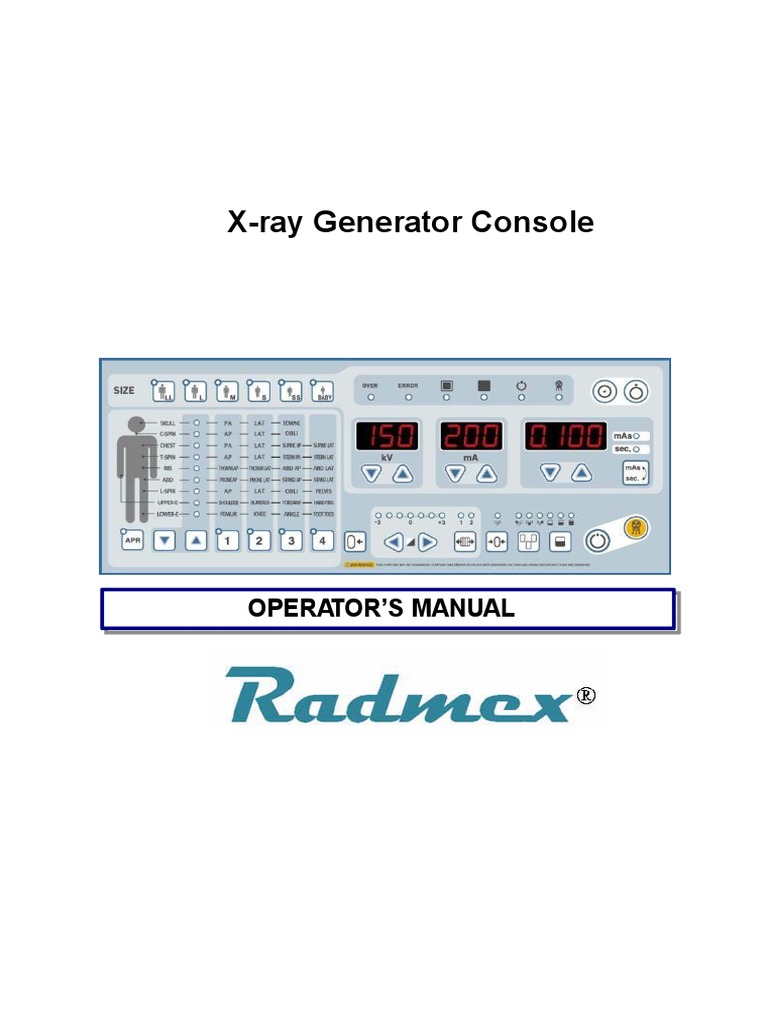 X-ray Generator Console Operator Manual | PDF | Hertz | Transmitter
