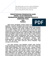 Pengoptimumam Pemanfaatan Lahan Kering Dalam Mendukung Peningkatan Produksi Tanaman Pangan Di Kabupaten Tegal