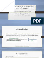 Specialization/Generalization: Enhanced ERD