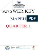 Answer Key: Mapeh