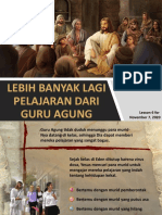 Lebih Banyak Lagi Pelajaran Dari Guru Agung: Lesson 6 For November 7, 2020