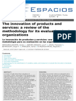 The Innovation of Products and Services: A Review of The Methodology For Its Evaluation in The Organizations