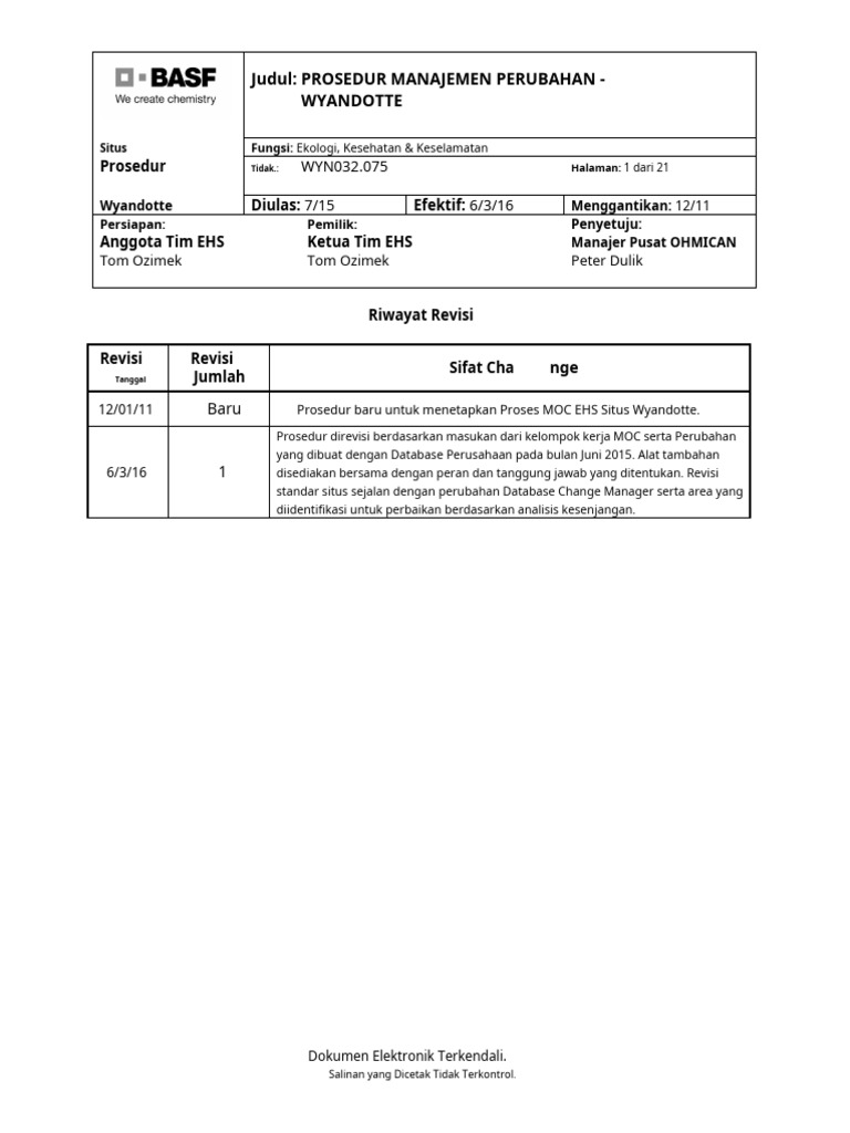 Contoh Presedur MOC - En.id | PDF