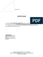 Certificado de Competencia Laboral - Luis Ramirez