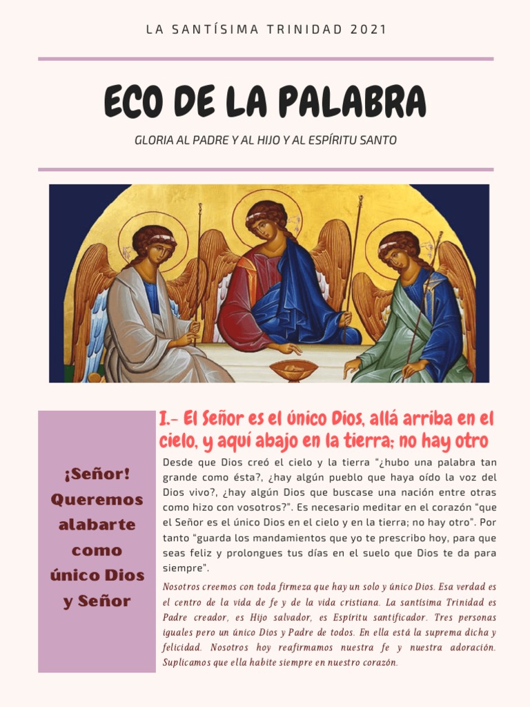 La Trinidad en Nuestros Corazones | PDF | espíritu Santo | Trinidad