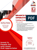 Branch Banking Operations: Training Program