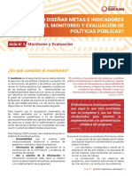 Guía N° 2 Monitoreo y evaluación, Serie ¿Cómo diseñar metas e indicadores para el monitoreo y evaluación de políticas públicas_