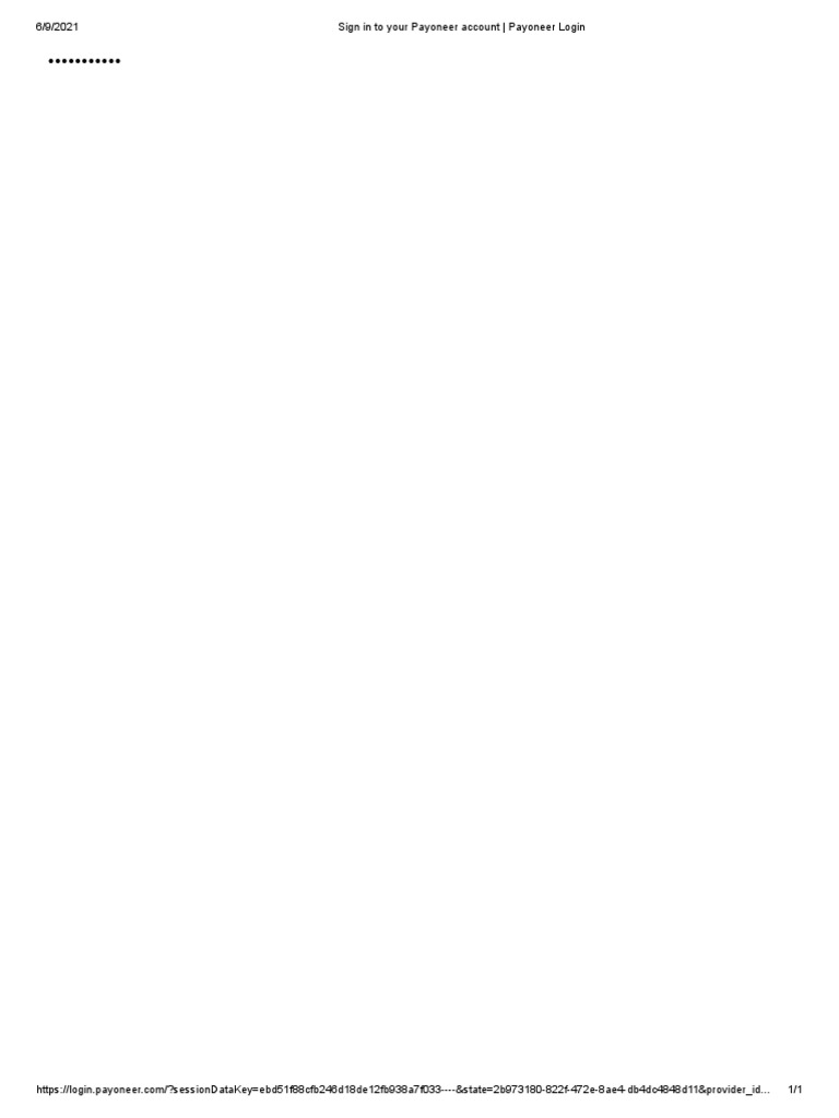 Payoneer Account Sign-In Guide | PDF