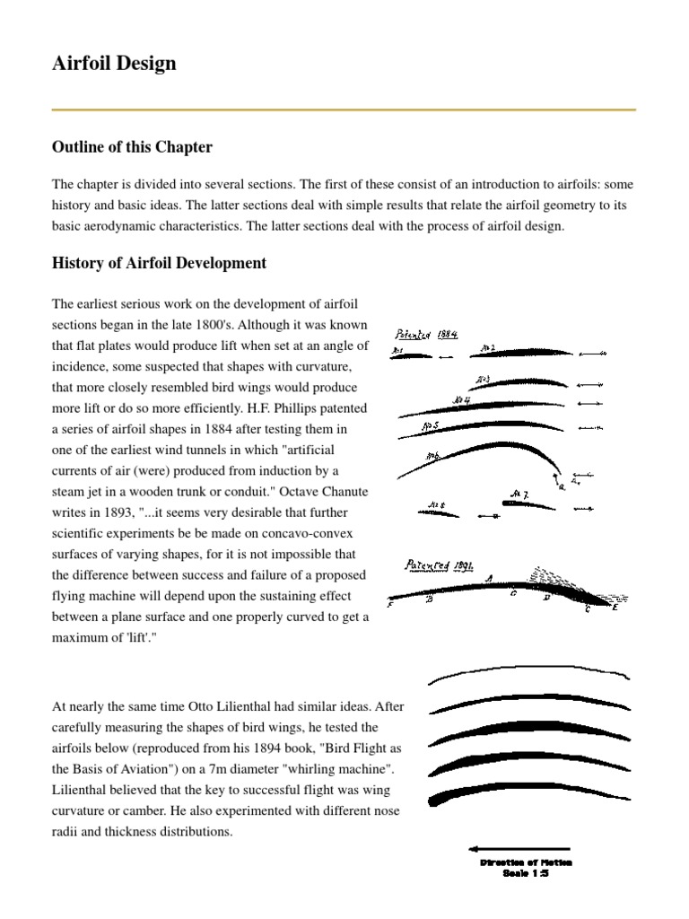 Airfoil Design: Outline of This Chapter | PDF | Airfoil | Lift (Force)
