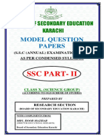 Board of Secondary Education Karachi: Model Question Papers