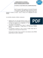 Acta de Revisión Tecnica y Electrica de La Refrigeradora