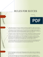 Ten Rules for Success