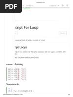 JavaScript For Loop