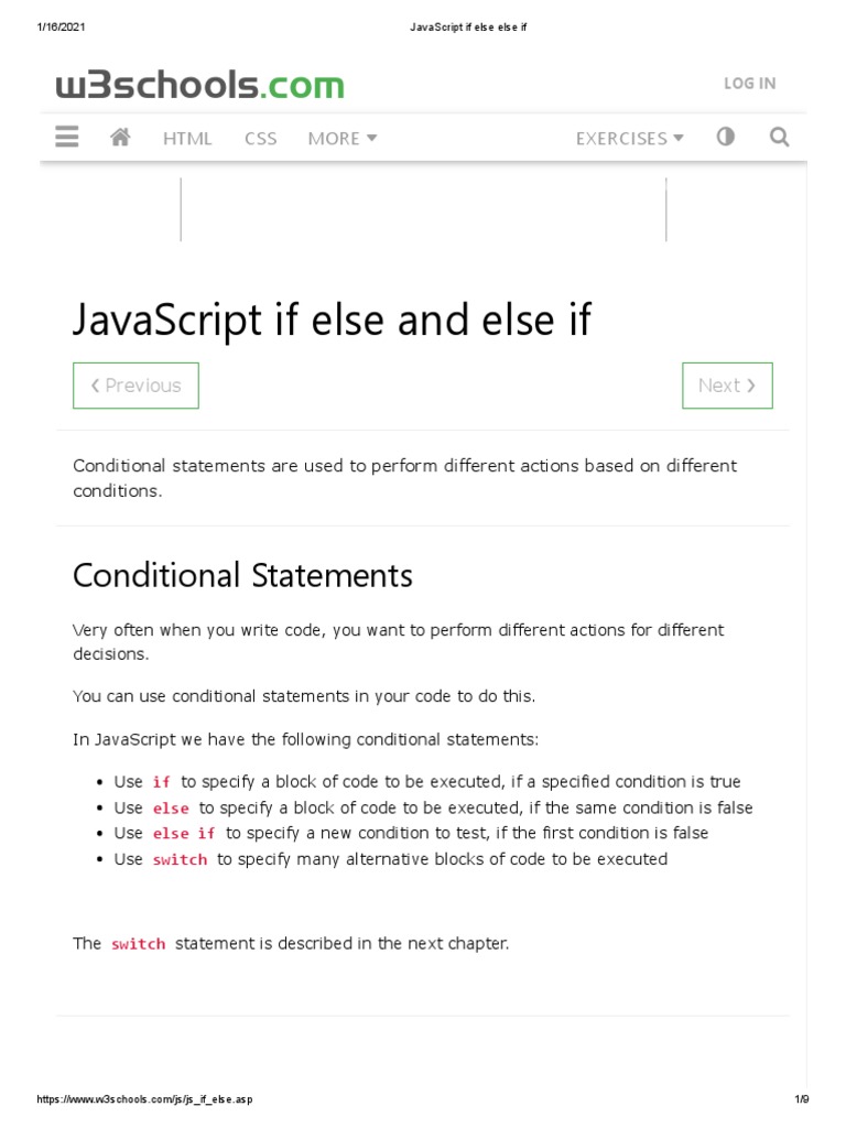 JavaScript If Else Else If | Download Free PDF | Computer Science ...