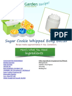 Sugar Cookie Whipped Body Butter: Recipe Makes Approximately 4-4oz. Containers