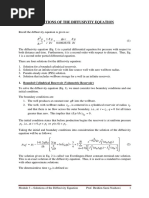 Module 3 - Solutions of The Diffusivity Equation