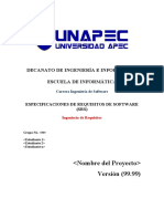 Plantilla Requistos Del Sistema - Formato IEEE-830-1998 Octubre 2015