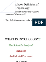 The Textbook Definition of Psychology