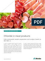Chloride in Meat Products: Fully Automated Sample Preparation and Analysis Based On ISO 1841-2