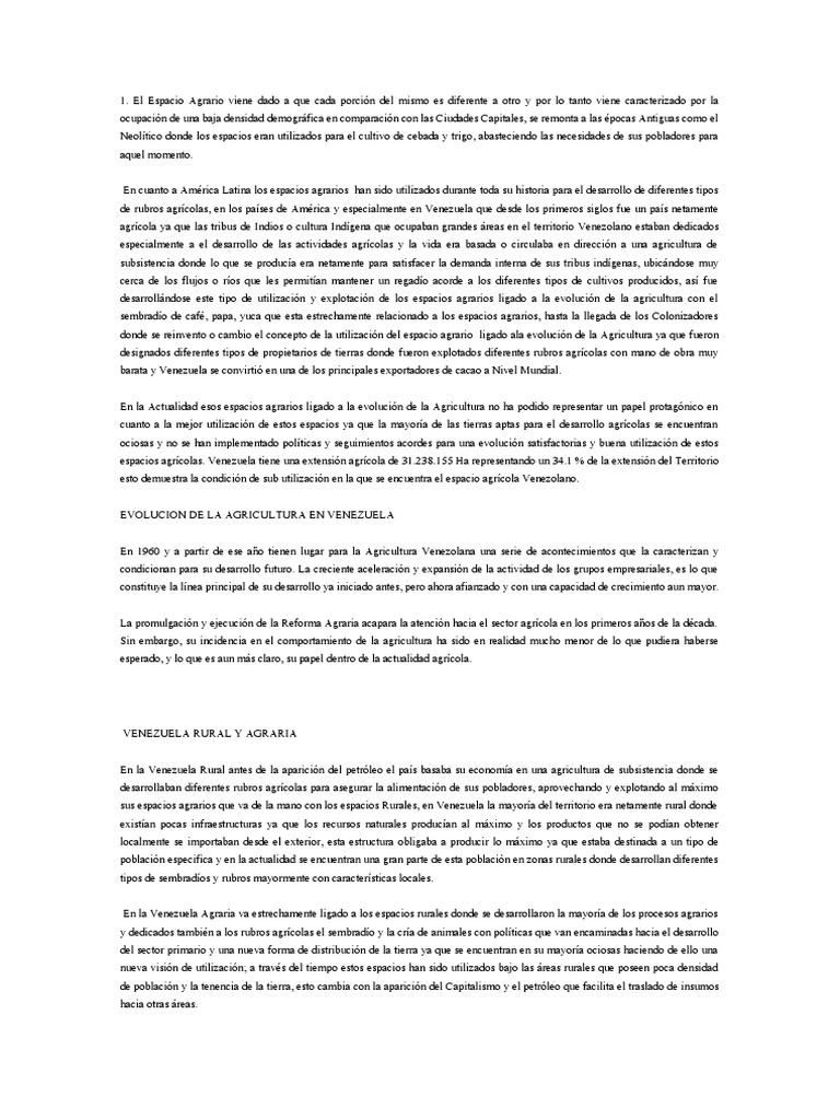 Evolucion De La Agricultura Y Ganaderia En Venezuela Pdf