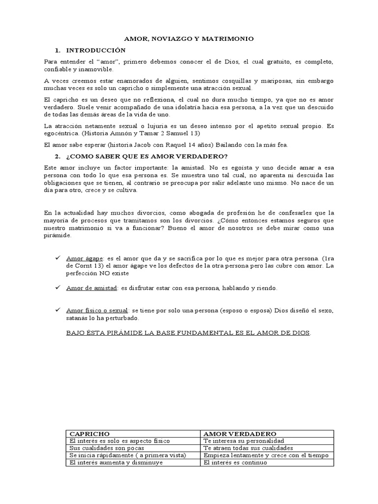 Amor Verdadero y Matrimonio | PDF | Amor | Religión y creencia