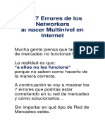 7 Errores de Los Networkers