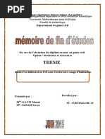 Etude D’ Un Bâtiment en R+6 Avec 4 Entre-Sol a Usage D’ Habitation