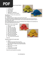 Reversible Mood Octopus Crochet Pattern Materials:: Finish Off. Leave Long Tails For Assembly