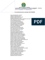 Profissionais para vacinação contra COVID-19