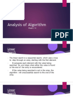 Analysis of Algorithm: Week # 4