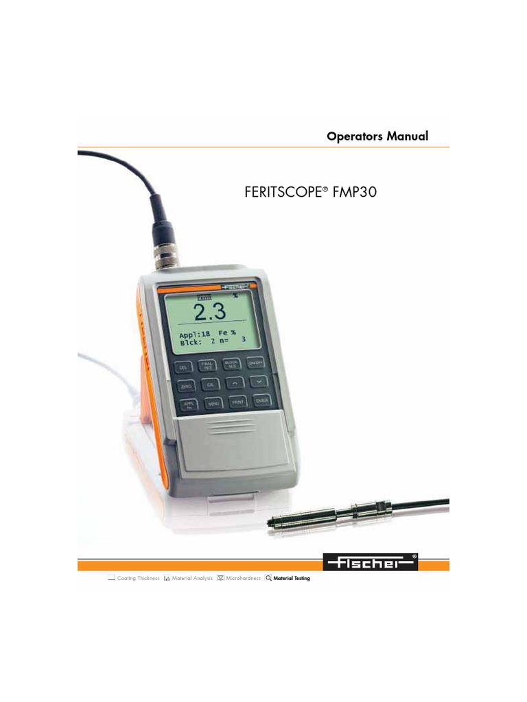 Feritscope FMP30 Operators Manual PDF Calibration