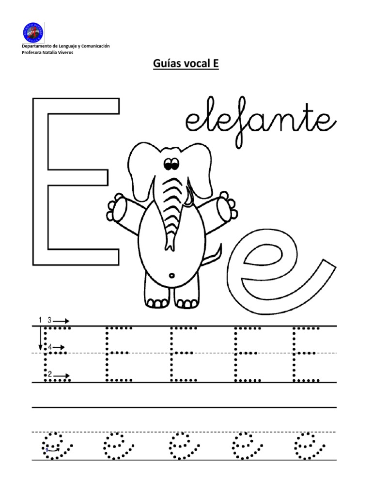 Actividades para la vocal E en preescolar | PDF | Artes del Lenguaje y ...