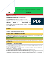 Plan de Clase de Español 2020 Ciencias Sociales